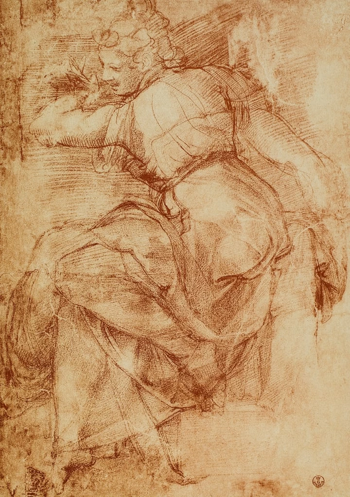 Studio per la Sibilla Libica - Gabinetto dei Disegni e Stampe, Galleria Degli Uffizi, F